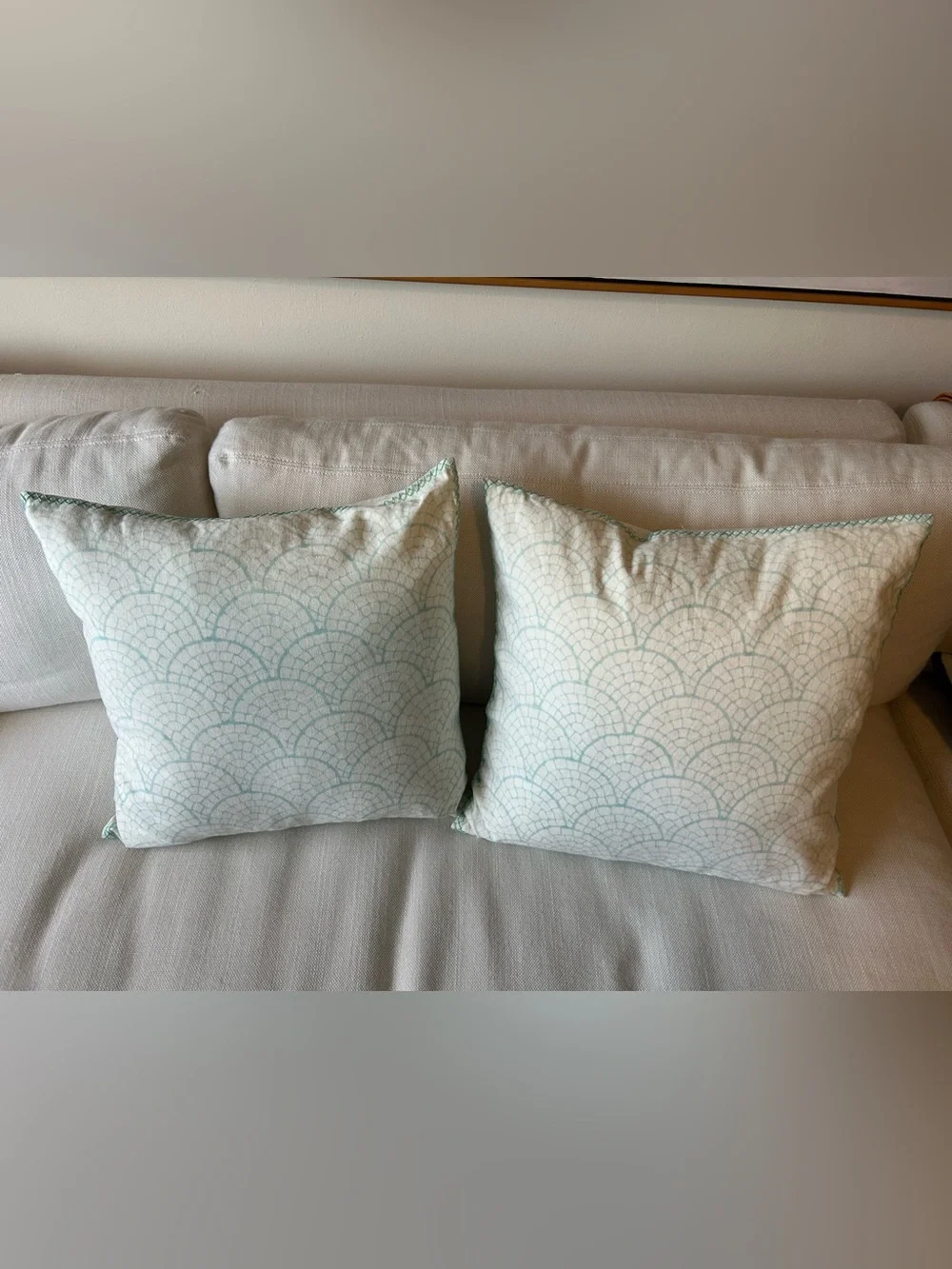 JOHN ROBSHAW TEXTILES Embroidered Pillow with Down Insert 20” x 20”